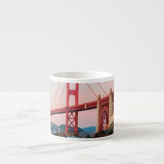Golden gate bridge throw pillow espresso cup (Front)