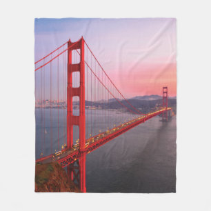 Golden gate bridge throw pillow fleece blanket