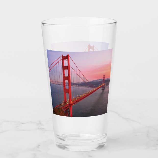 Golden gate bridge throw pillow glass (Front)