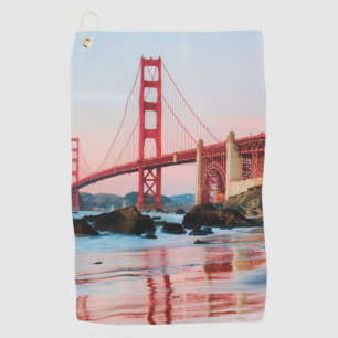 Golden gate bridge throw pillow golf towel