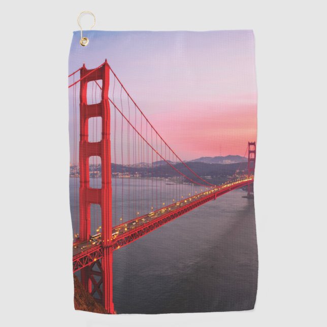 Golden gate bridge throw pillow golf towel (Front)