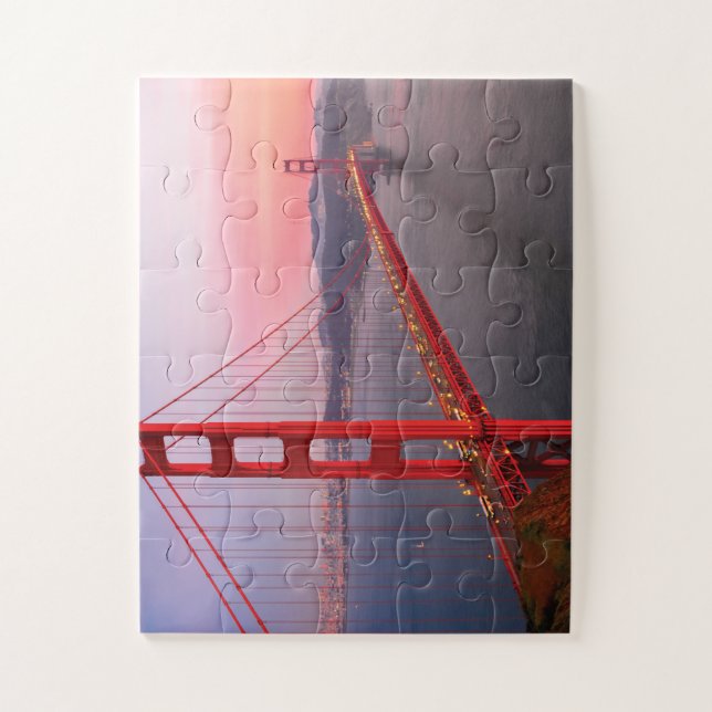 Golden gate bridge throw pillow jigsaw puzzle (Vertical)