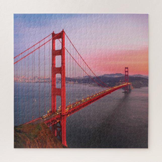 Golden gate bridge throw pillow jigsaw puzzle (Vertical)