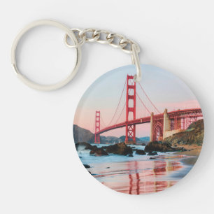 Golden gate bridge throw pillow keychain