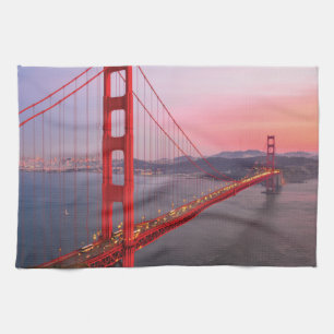 Golden gate bridge throw pillow kitchen towel