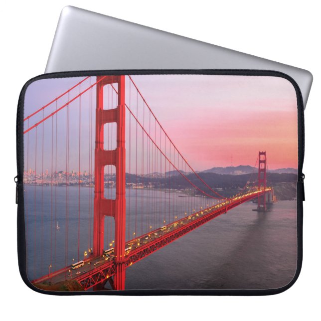 Golden gate bridge throw pillow laptop sleeve (Front)