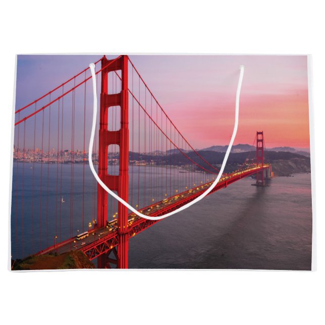 Golden gate bridge throw pillow large gift bag (Front)