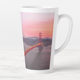 Golden gate bridge throw pillow latte mug