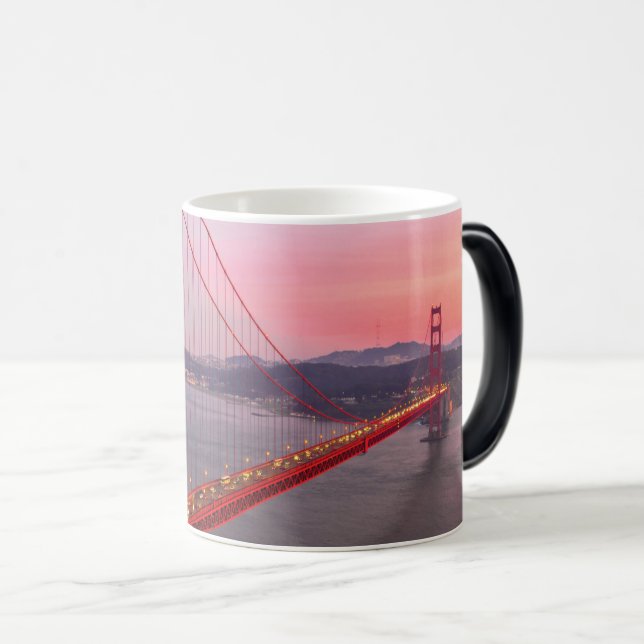 Golden gate bridge throw pillow magic mug (Front Right)