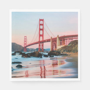 Golden gate bridge throw pillow napkin