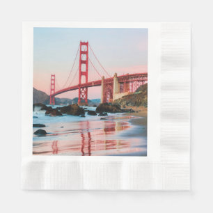 Golden gate bridge throw pillow napkin
