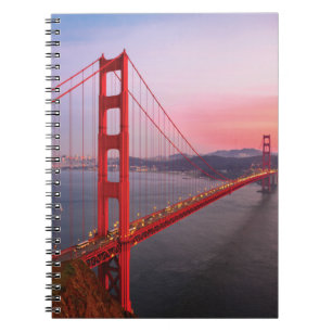 Golden gate bridge throw pillow notebook