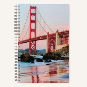 Golden gate bridge throw pillow notebook