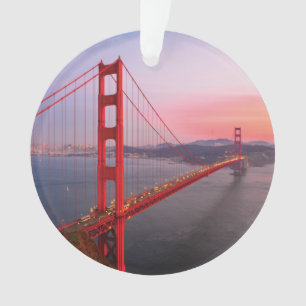 Golden gate bridge throw pillow ornament