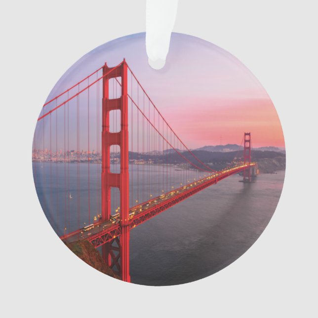 Golden gate bridge throw pillow ornament (Front)