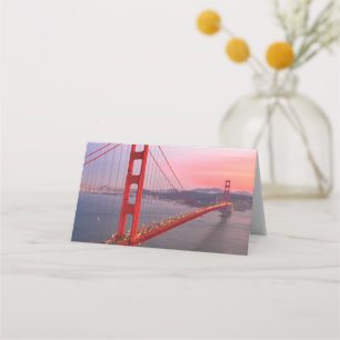 Golden gate bridge throw pillow place card