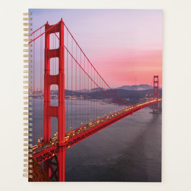 Golden gate bridge throw pillow planner (Front)