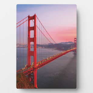 Golden gate bridge throw pillow plaque