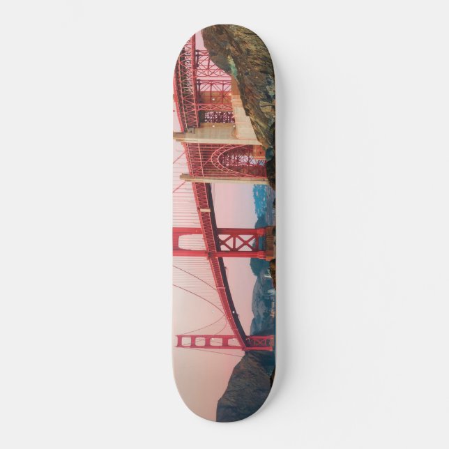 Golden gate bridge throw pillow skateboard (Front)