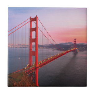 Golden gate bridge throw pillow tile