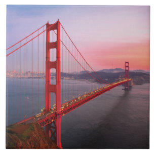 Golden gate bridge throw pillow tile