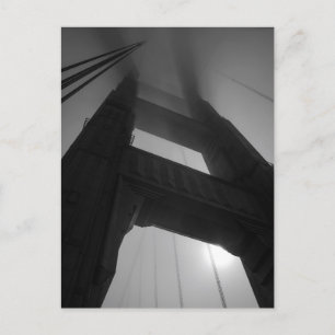 Golden Gate Bridge Tower in Fog - San Francisco Postcard
