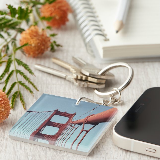 Golden Gate Bridge, Unique San Francisco Photo Keychain (Front Right)