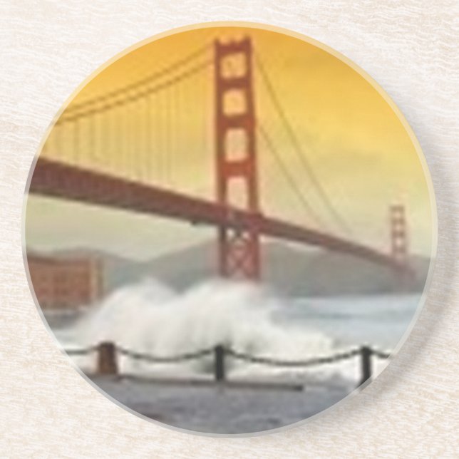 Golden Gate Bridge with Spraying Water Coaster (Front)