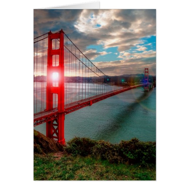 Golden Gate Bridge with Sun Shining through. (Front)
