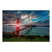 Golden Gate Bridge with Sun Shining through.