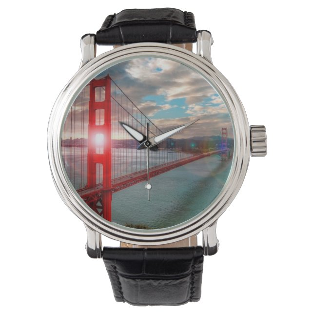 Golden Gate Bridge with Sun Shining through. Watch (Front)