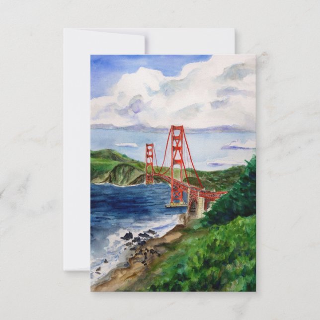 Golden Gate Painting Invitation Cartes (Devant)