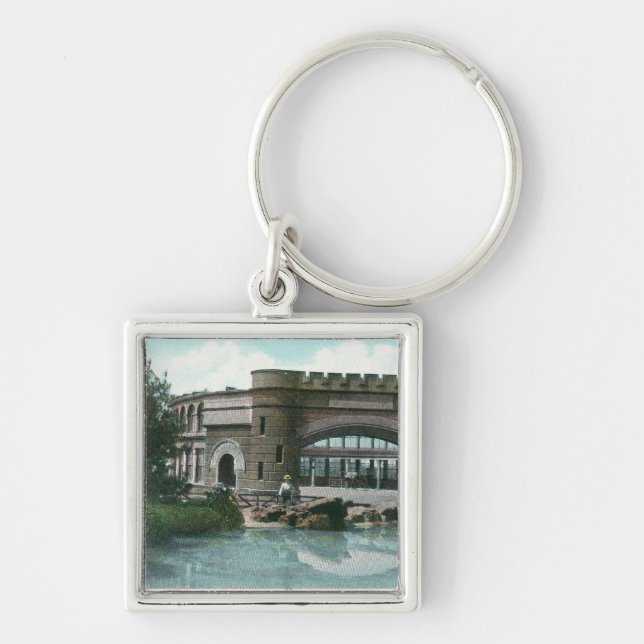 Golden Gate Park Strawberry Hill Lookout View Keychain (Front)