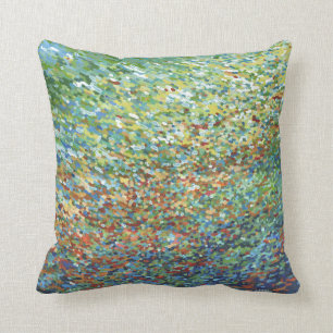 Golden Gate Red Orange Blue Green Pillow by Juul