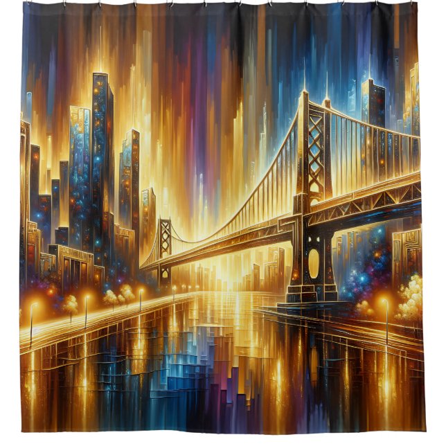 “Golden Gate Reflections: Night Cityscape” (Front)