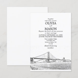 Golden Gate San Francisco Wedding Invitation