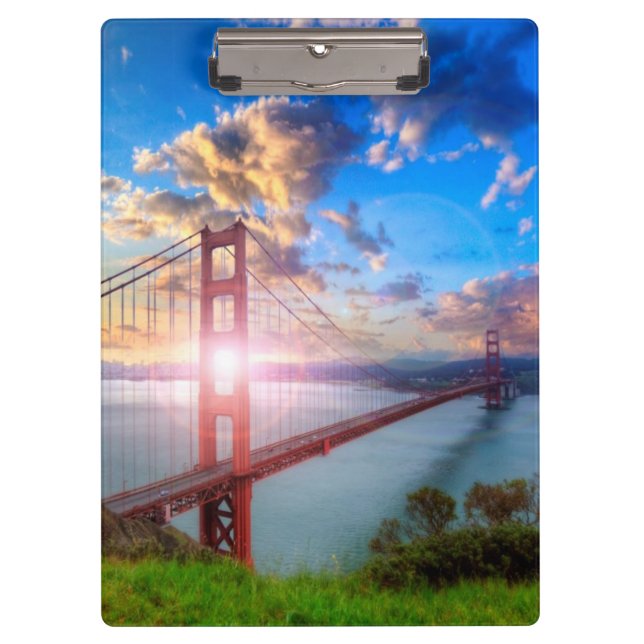 Golden Gate Sunrise Clipboard (Front)