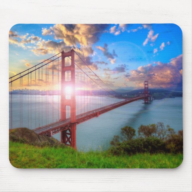 Golden Gate Sunrise Mouse Pad (Front)