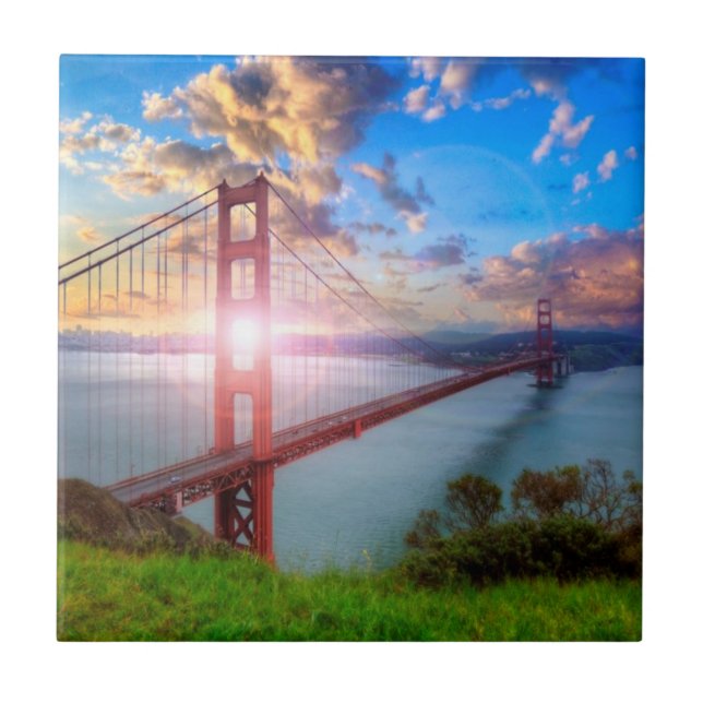Golden Gate Sunrise Tile (Front)