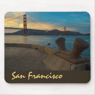 Golden Gate Sunset Mouse Pad