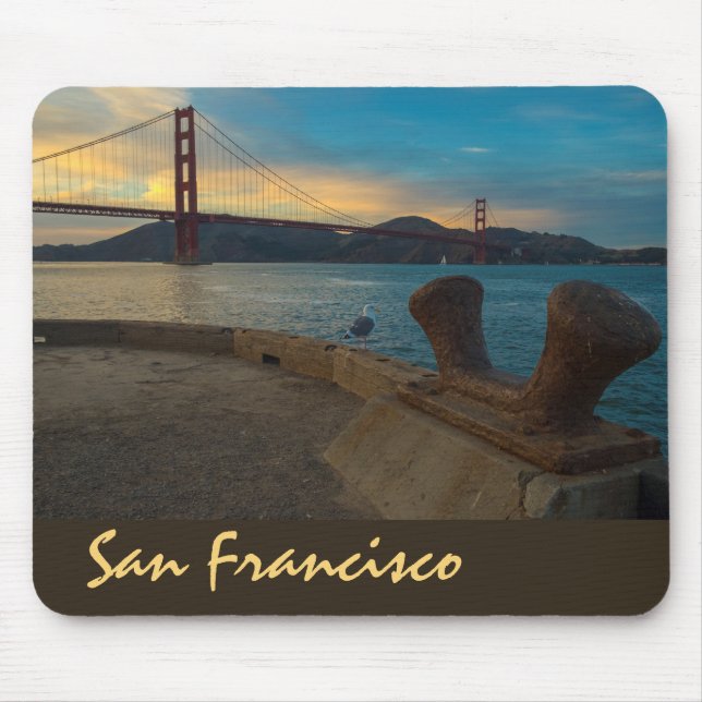 Golden Gate Sunset Mouse Pad (Front)