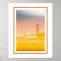 Golden Gate Sunset Poster