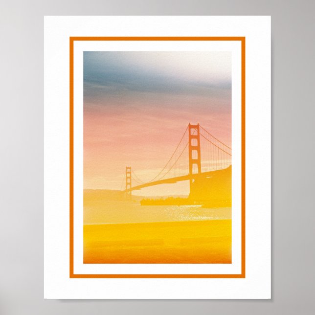 Golden Gate Sunset Poster (Front)