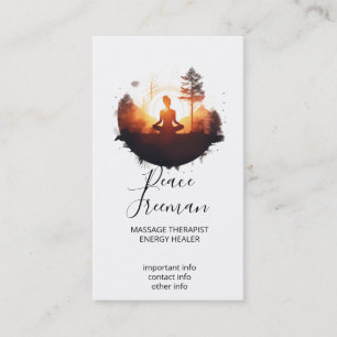 Golden Gateway   Sunset Meditation Business Card