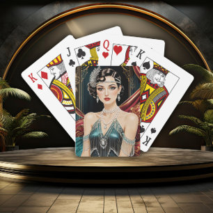 Golden Gatsby Glamour Playing Cards