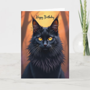 Golden Gaze Birthday Card