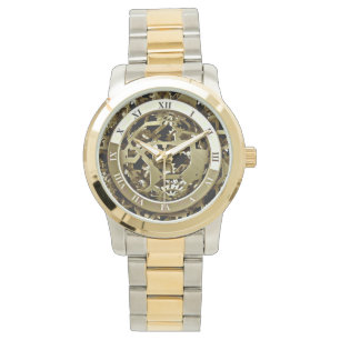 Golden Gear Pattern For Watch