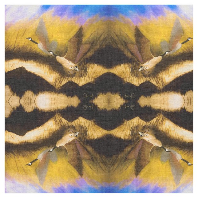 Golden Geese Fabric (Close Up)