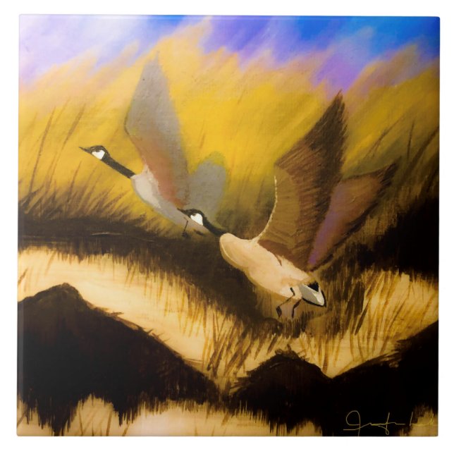 Golden Geese Tile (Front)