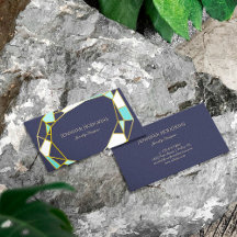 Golden Gem Outlines | Navy Blue | Jewellery Design